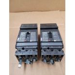 LOT OF 2 SQUARE D HJA36100 / 100 Amp Molded Case Circuit Breaker  /  Lot Weight: 9.6 lbs