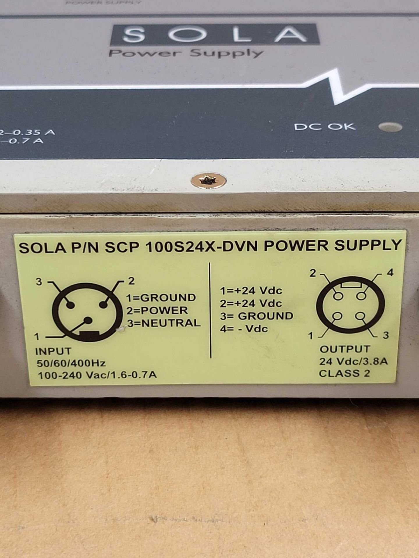 LOT OF 4 SOLA SCP 100S24X-DVN / Power Supply  /  Lot Weight: 12.4 lbs - Image 3 of 8