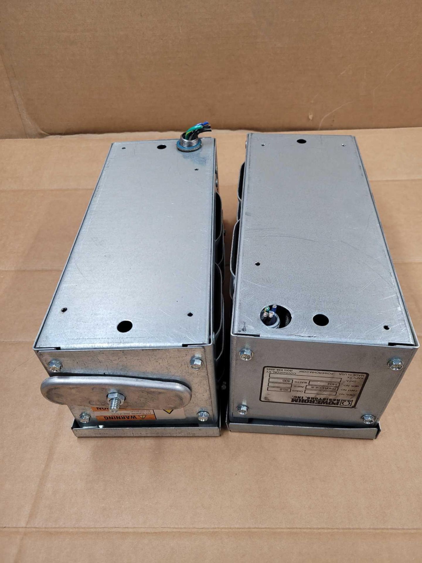 LOT OF 2 POWEROHM PF40R400W-W / Braking Resistor  /  Lot Weight: 13.0 lbs - Image 4 of 5