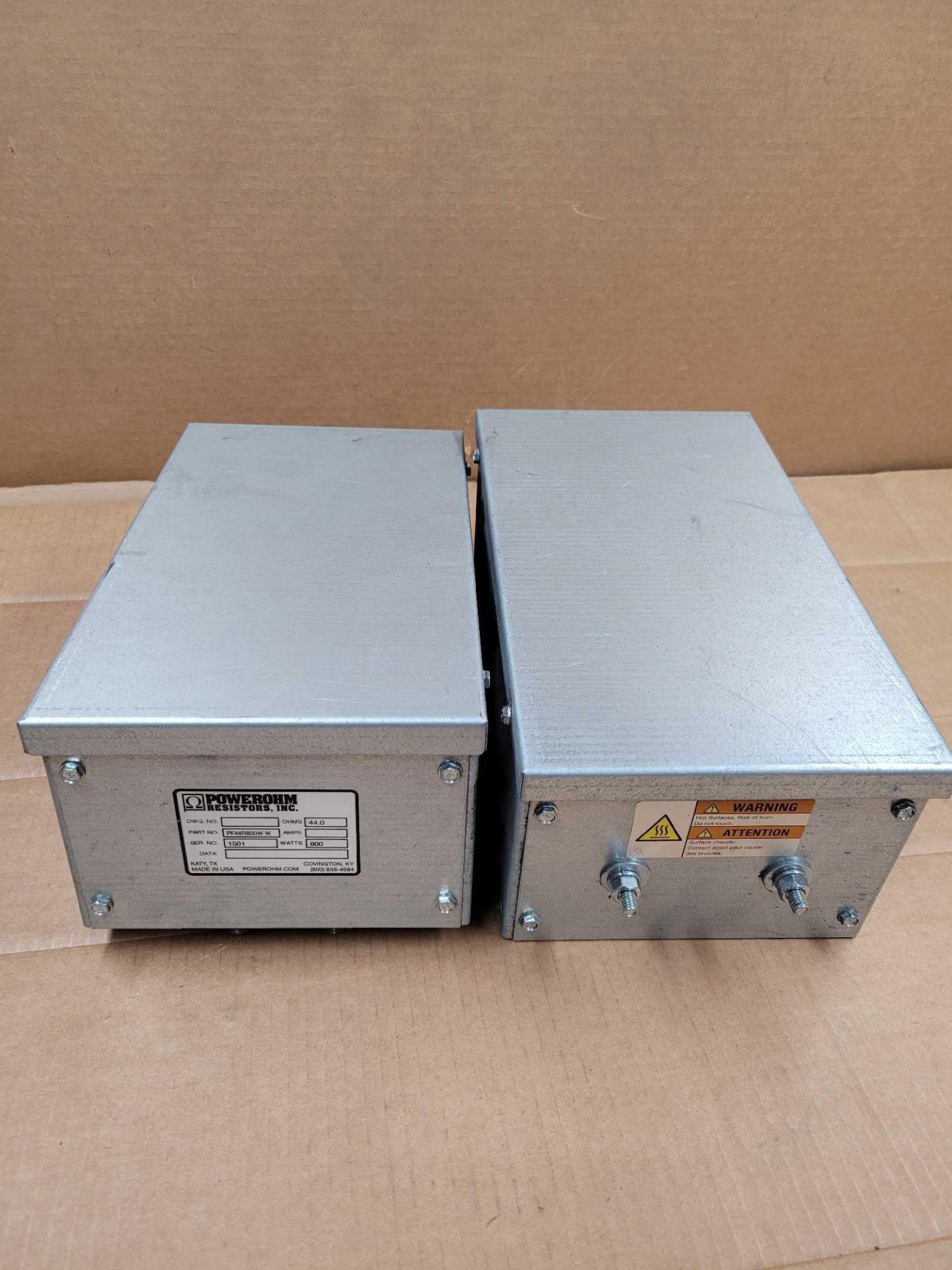 LOT OF 2 POWEROHM PF44R800W-W / Braking Resistor  /  Lot Weight: 17.6 lbs