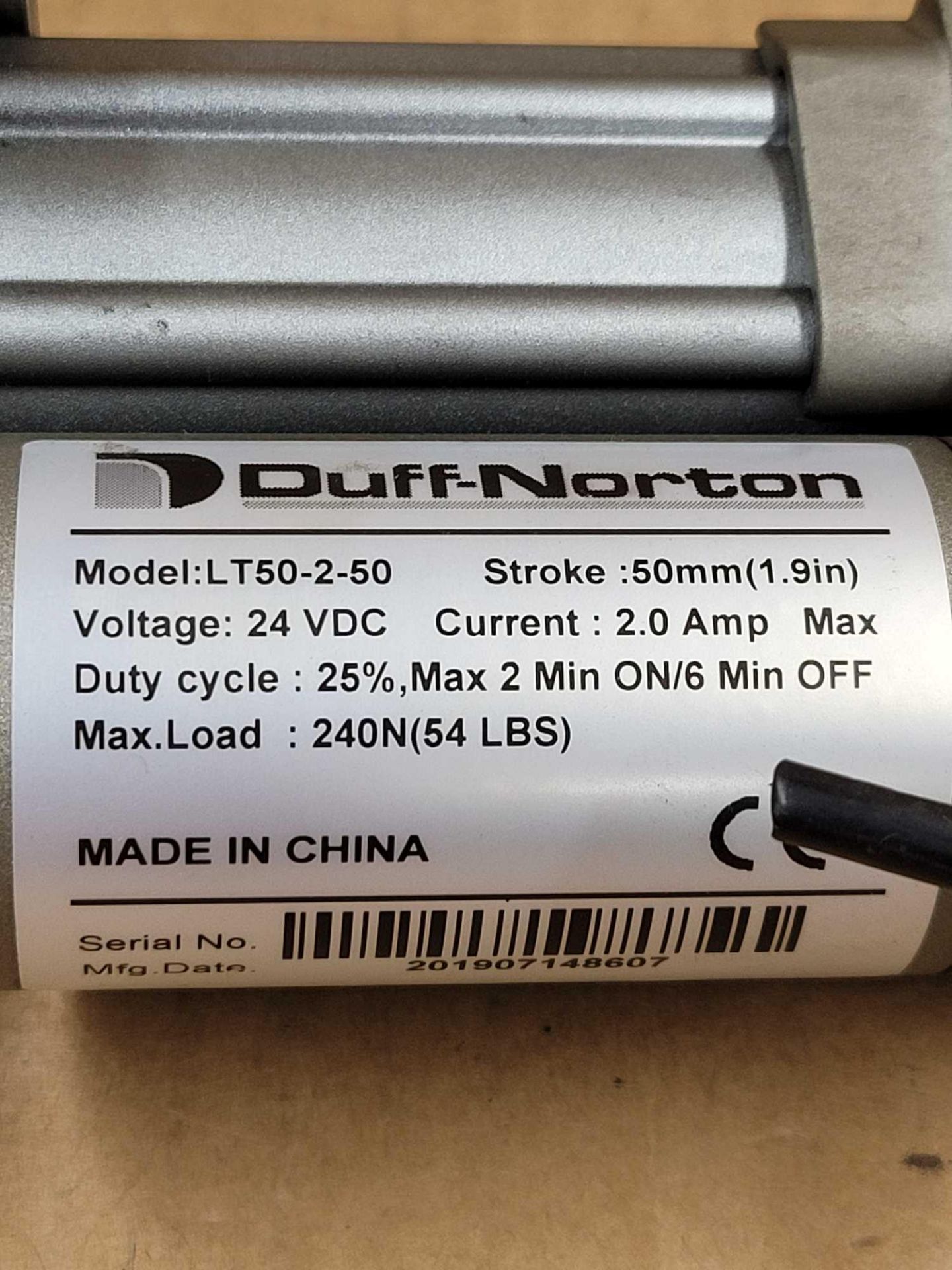 LOT OF 4 DUFF-NORTON LT50-2-50 / Linear Actuator  /  Lot Weight: 11.0 lbs - Image 3 of 7