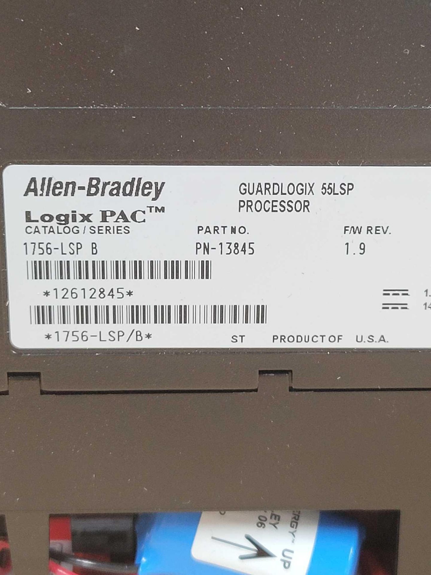 LOT OF 2 ALLEN BRADLEY 1756-LSP / Series B GuardLogix 55LSP Processor  /  Lot Weight: 1.4 lbs - Image 6 of 9