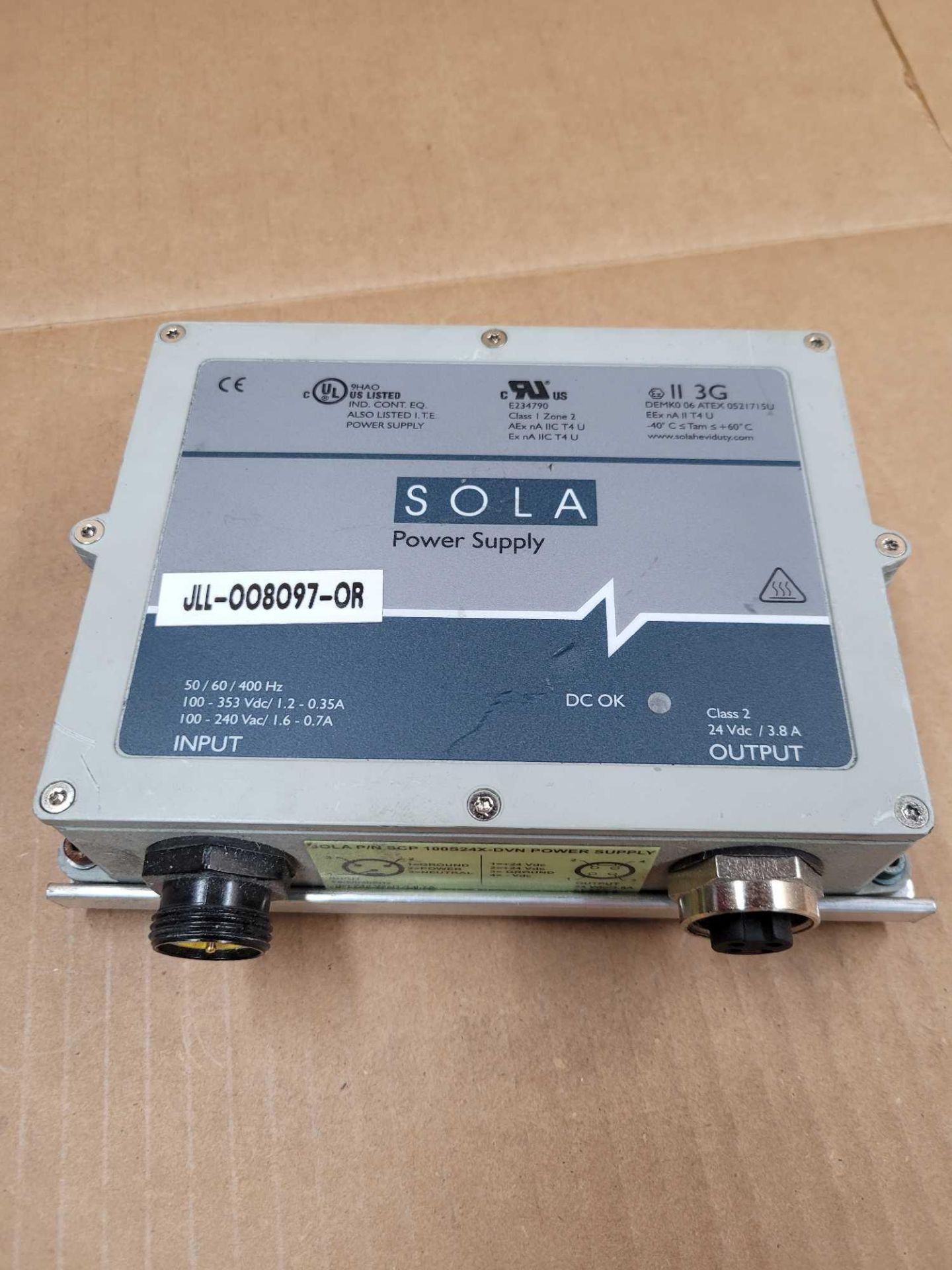 LOT OF 4 ASSORTED SOLA / (3) SCP 100S24X-CP | Power Supply  /  (1) SCP 100S24X-DVN | Power Supply - Image 7 of 12