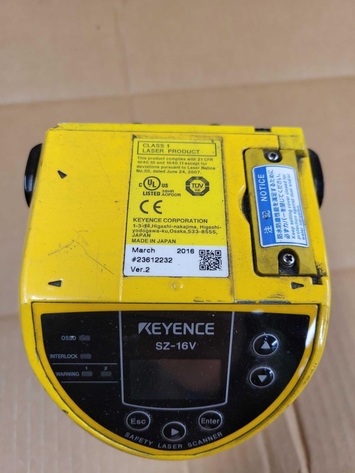 KEYENCE SZ-16V / Safety Laser Scanner  /  Lot Weight: 4.2 lbs - Image 3 of 8