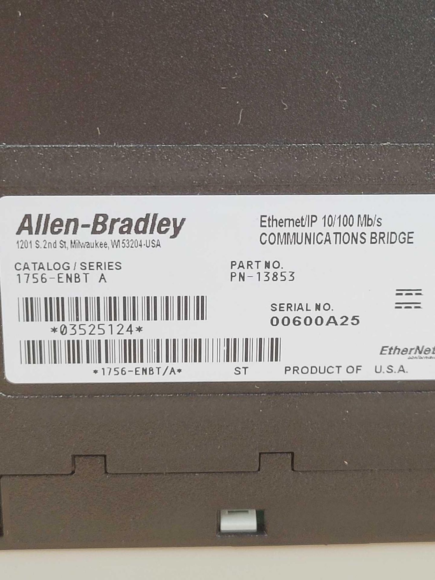 LOT OF 2 ALLEN BRADLEY 1756-ENBT / Series A Ethernet/IP 10/100 Mb/s Communications Bridge  /  Lot We - Image 5 of 6