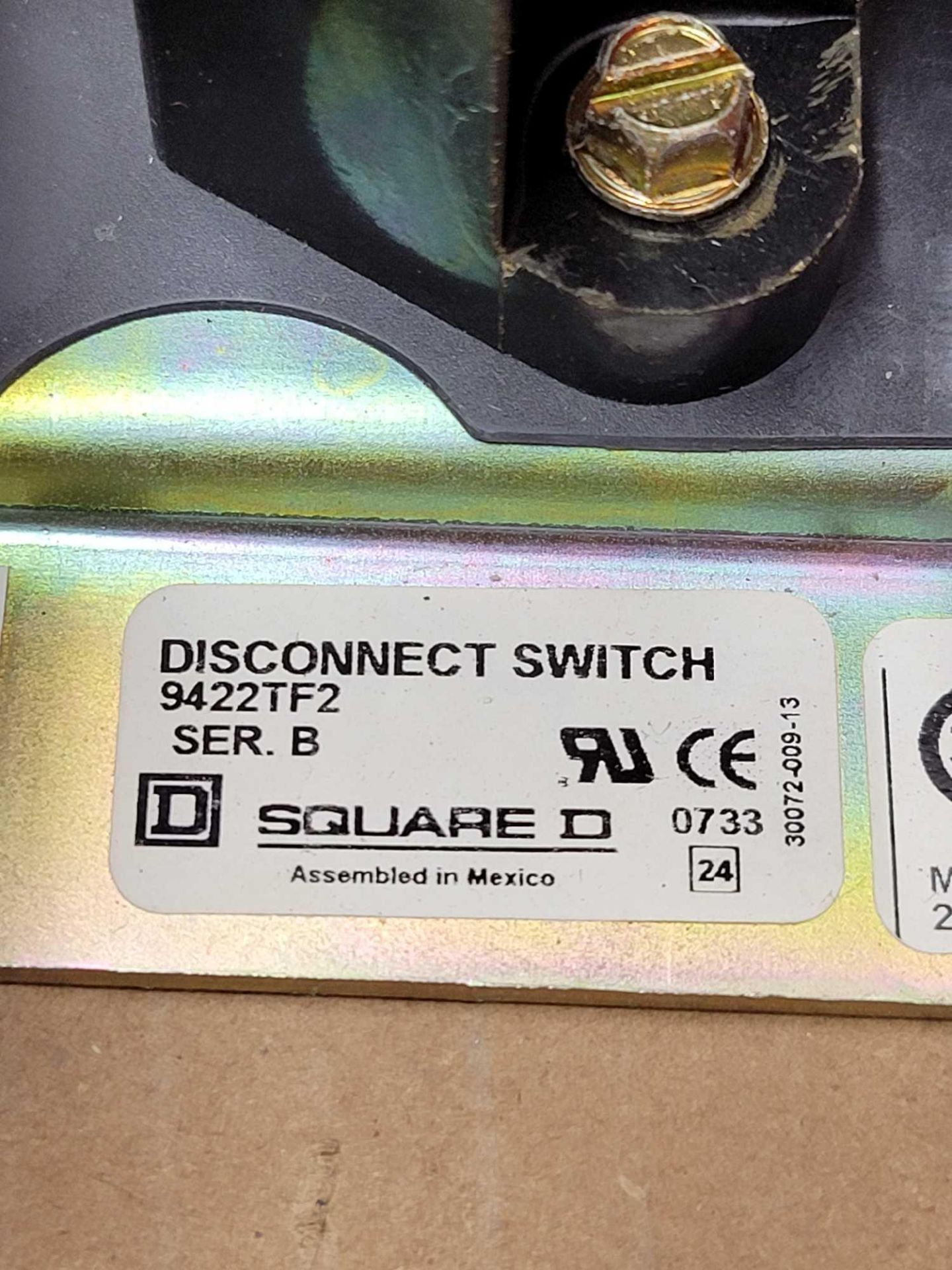 SQUARE D 9422TF2 / Disconnect Switch  /  Lot Weight: 17.6 lbs - Image 2 of 6