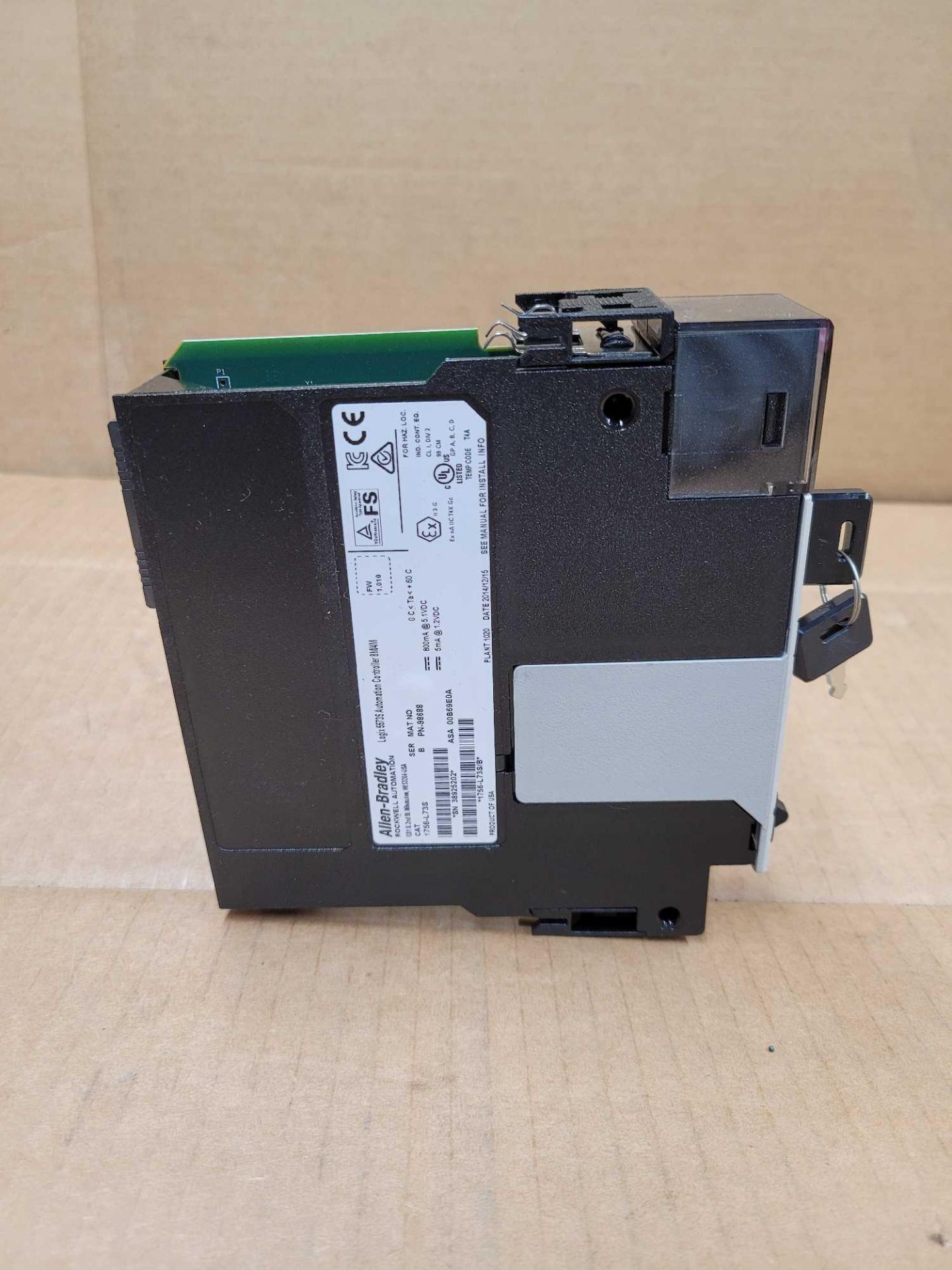 ALLEN BRADLEY 1756-L73S  /  Series B Logix 5573S Automation Controller 8M/4M  /  Lot Weight: 0.6 lbs - Image 2 of 6