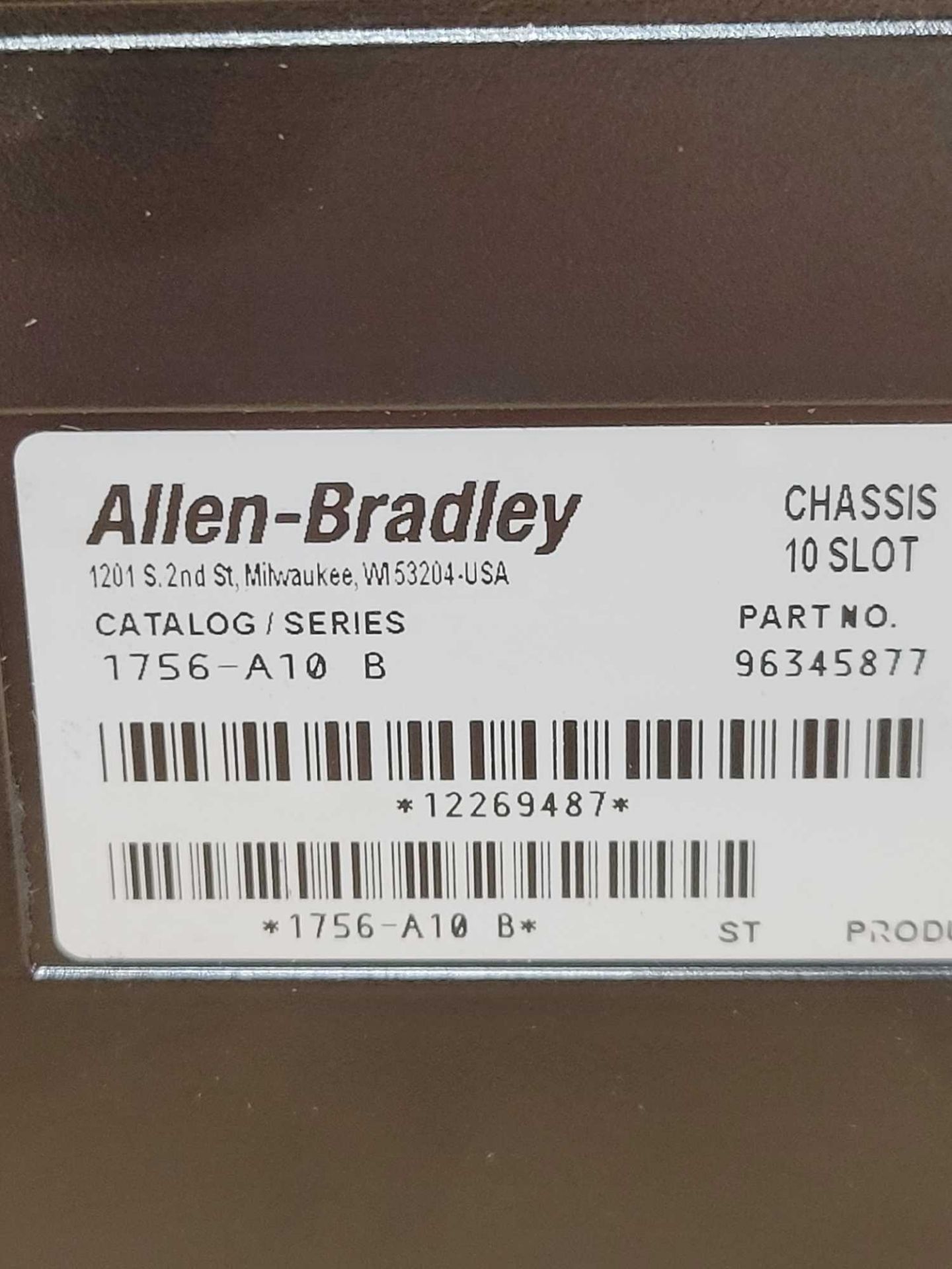 ALLEN BRADLEY 1756-PA75 with 1756-A10 / Series B Power Supply with Series B 10 Slot Chassis  /  Lot - Image 5 of 13