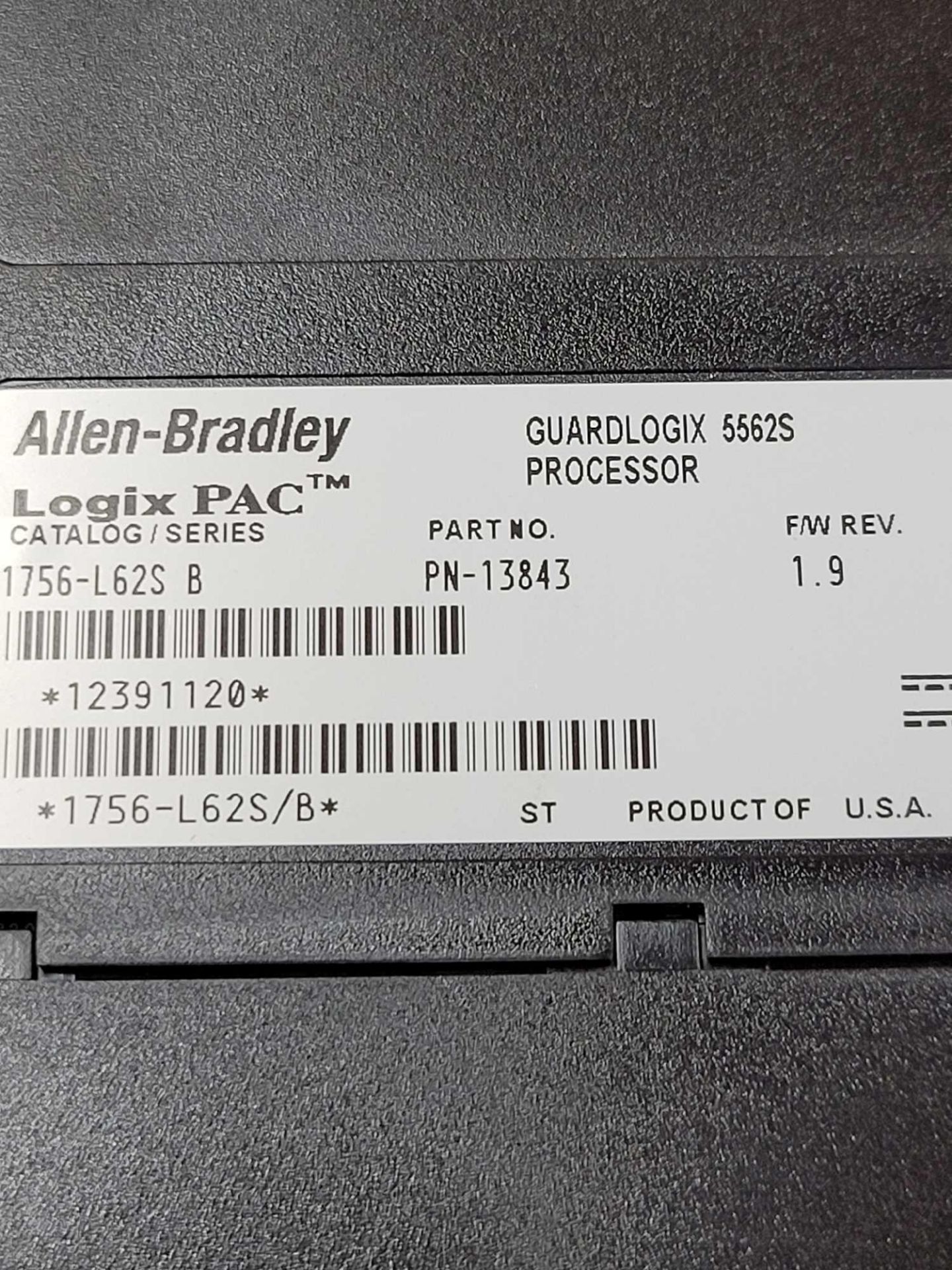 ALLEN BRADLEY 1756-L62SB / Series B Guardlogix 5562S Processor  /  Lot Weight: 0.6 lbs - Image 6 of 6