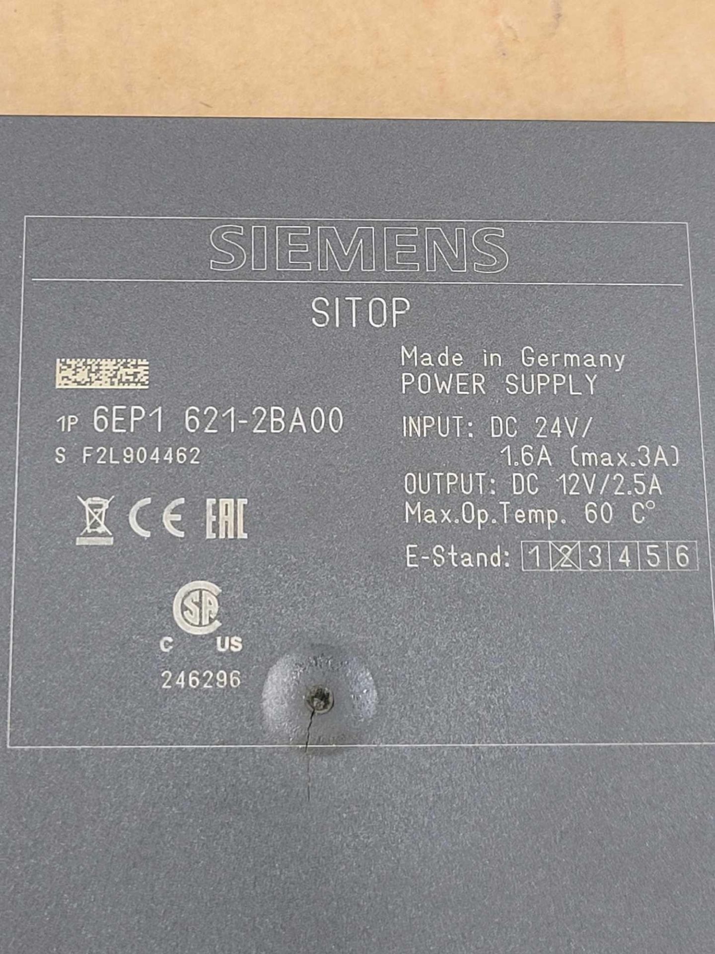 LOT OF 6 ASSORTED SIEMENS  /  (2) 6EP1621-2BA00 | SITOP Power Supply  /  (1) 6EP1333-2AA01 | SITOP S - Image 7 of 28