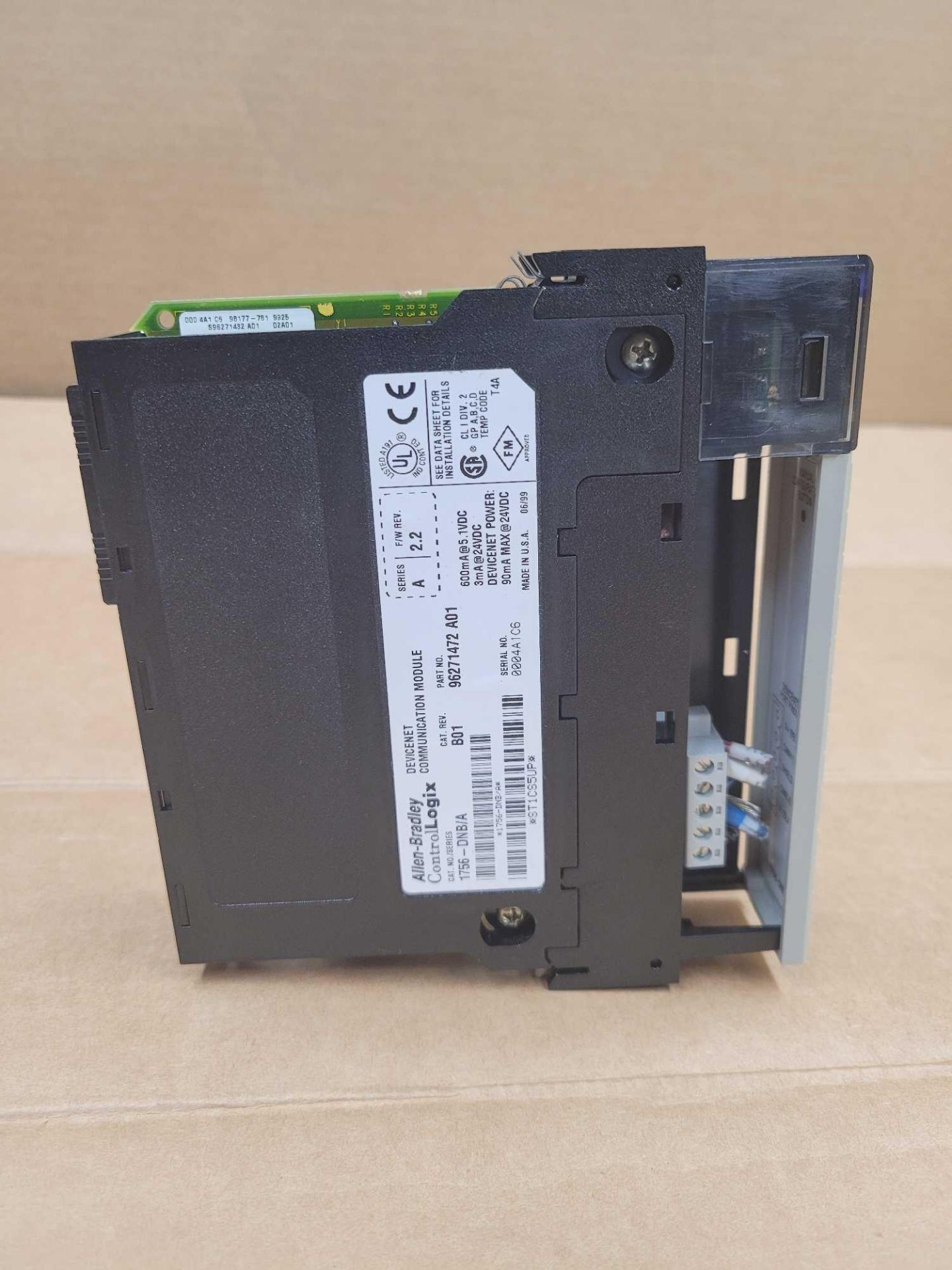 LOT OF 3 ALLEN BRADLEY 1756-DNB / Series A Devicenet Communication Module  /  Lot Weight: 1.6 lbs - Image 5 of 10