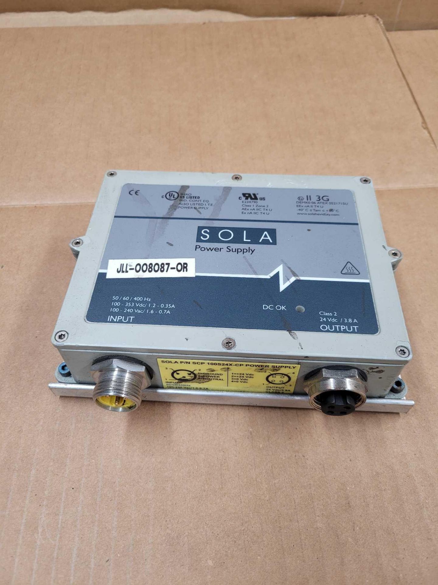LOT OF 4 ASSORTED SOLA / (3) SCP 100S24X-CP | Power Supply  /  (1) SCP 100S24X-DVN | Power Supply - Image 3 of 12