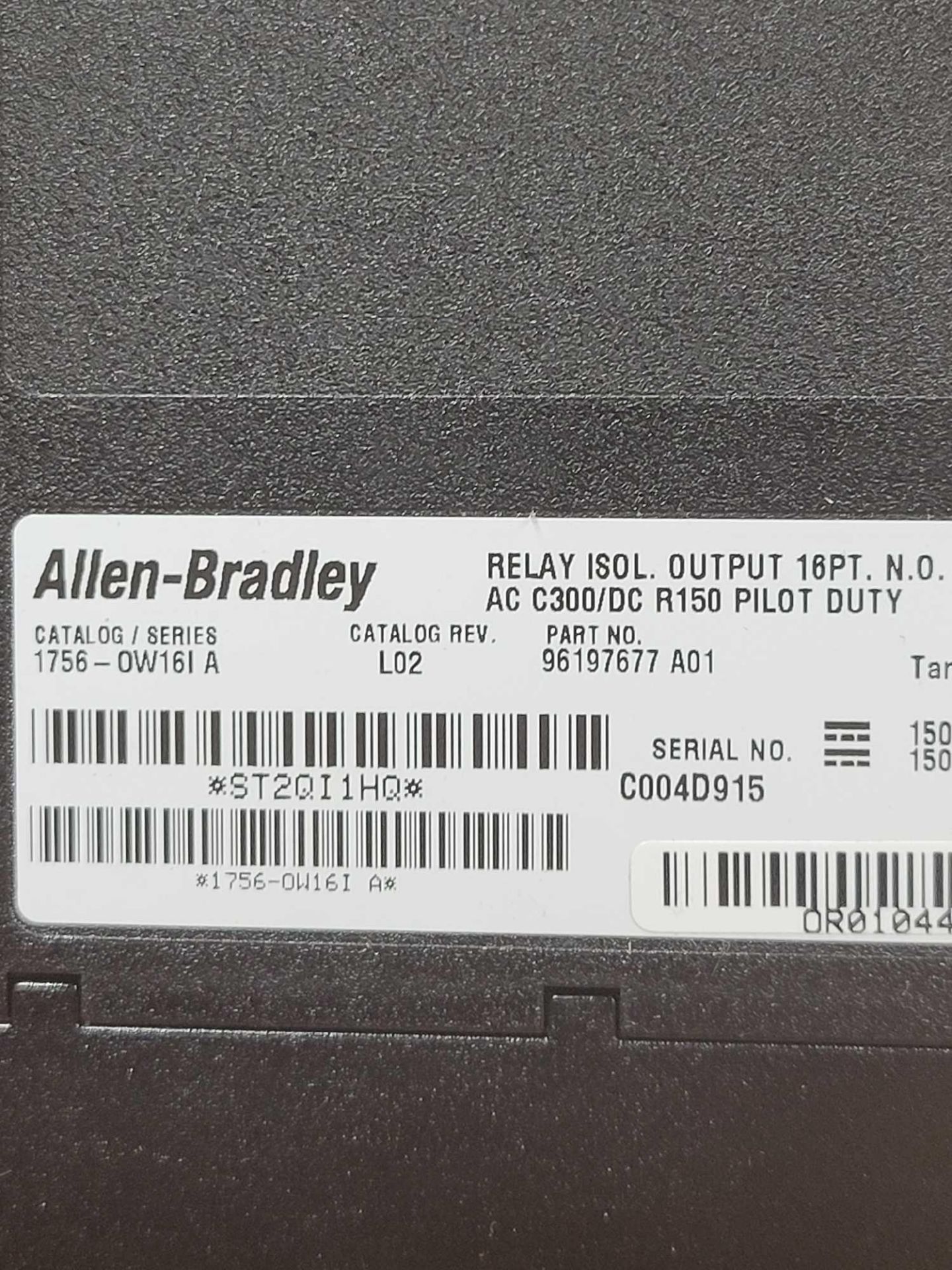 ALLEN BRADLEY 1756-OW16I / Series A Isolated Relay Output Module  /  Lot Weight: 0.6 lbs - Image 6 of 6