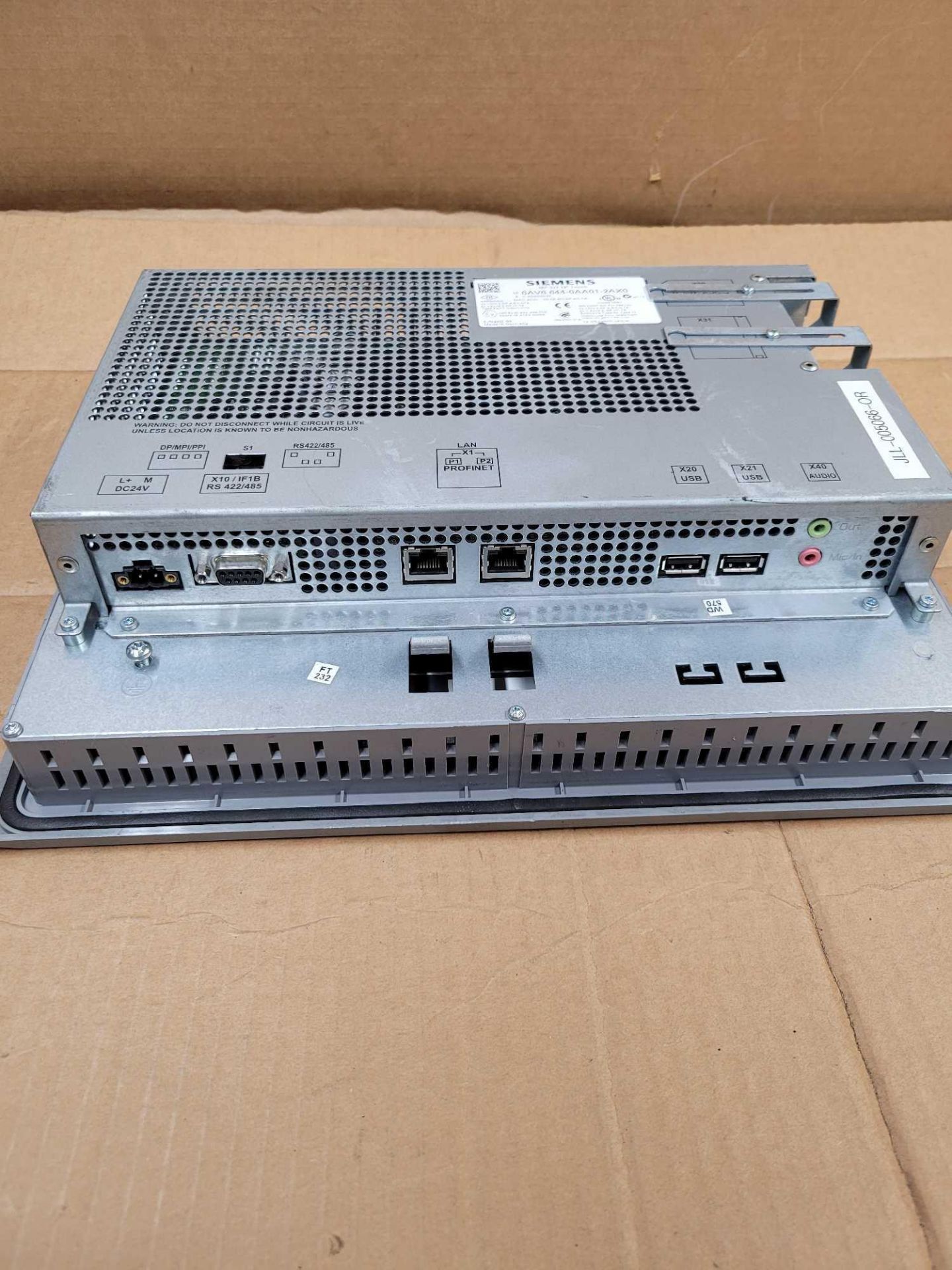 SIEMENS 6AV6644-0AA01-2AX0 / Simatic Multi Panel Operator Interface  /  Lot Weight: 8.2 lbs - Image 4 of 4