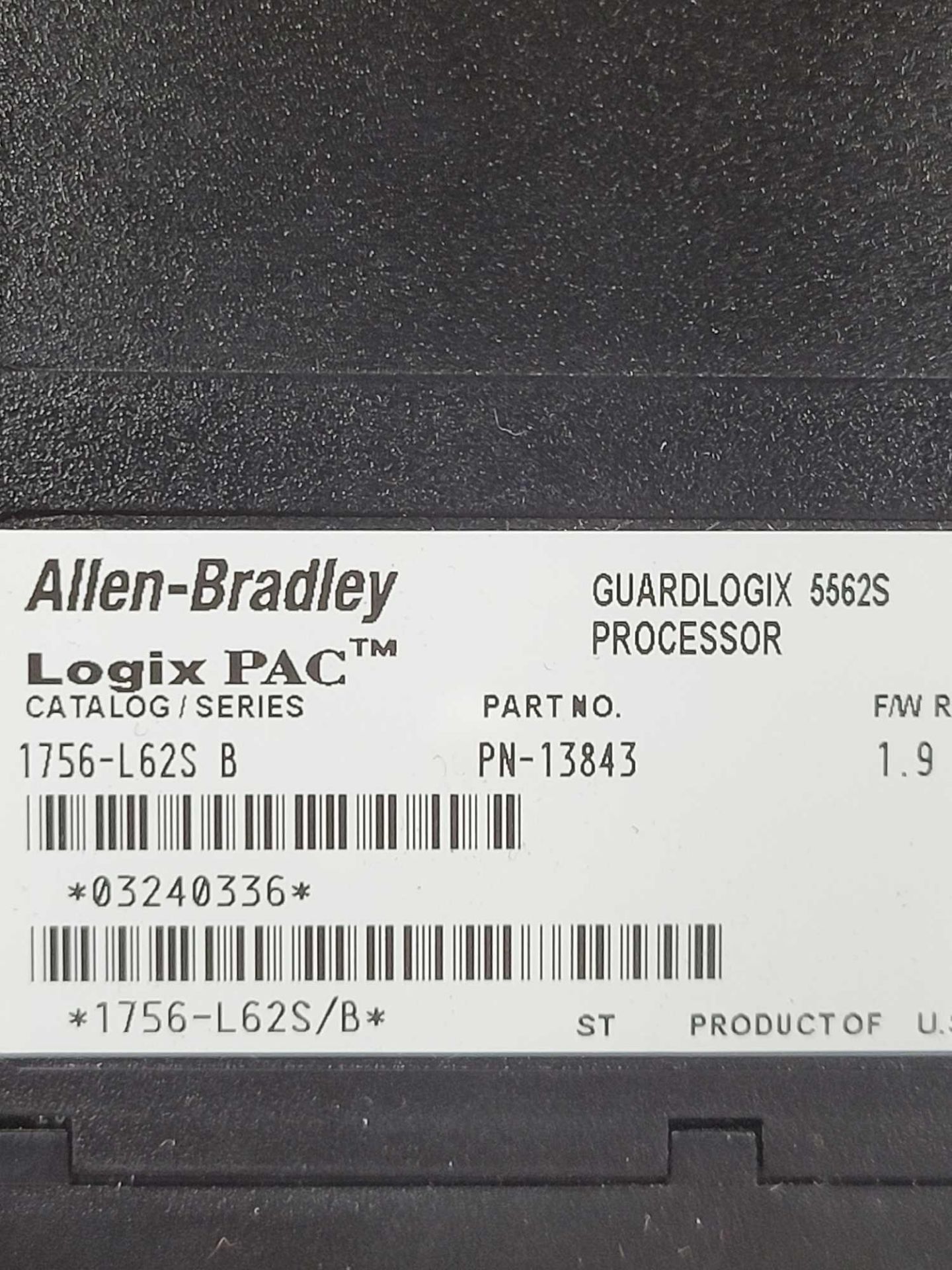 ALLEN BRADLEY 1756-L62S / Series B GuardLogix 5562S Processor  /  Lot Weight: 0.8 lbs - Image 8 of 8