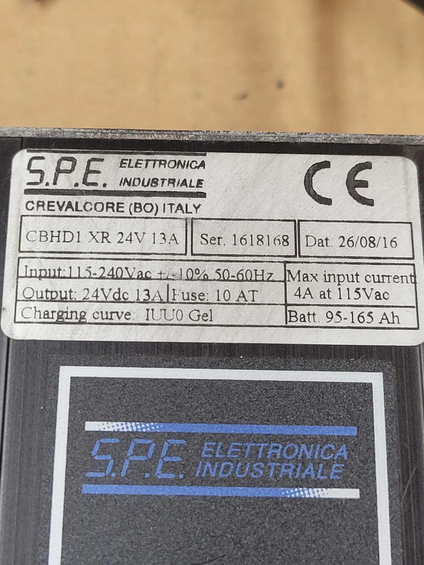 SPE ELETTRONICA CBHD1XR / 24V 13 Amp Battery Charger  /  Lot Weight: 3.6 lbs - Image 7 of 7