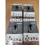 LOT OF 4 SIEMENS HDX3B100 / 100 Amp Circuit Breaker  /  Lot Weight: 18.6 lbs