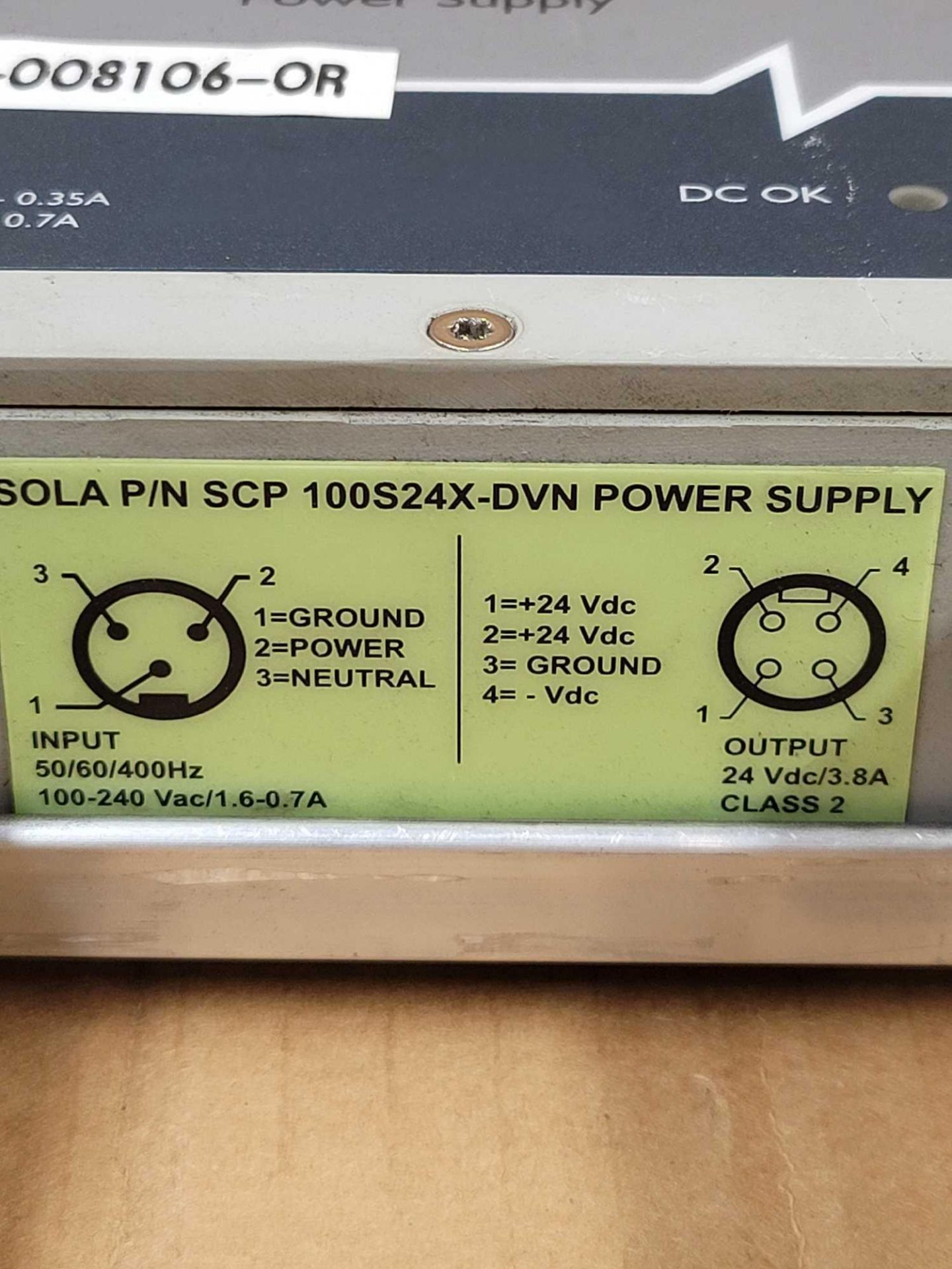 LOT OF 4 ASSORTED SOLA  /  (2) SCP 100S24X-DVN | Power Supply  /  (2) SCP 100S24X-CP | Power Supply - Image 3 of 7