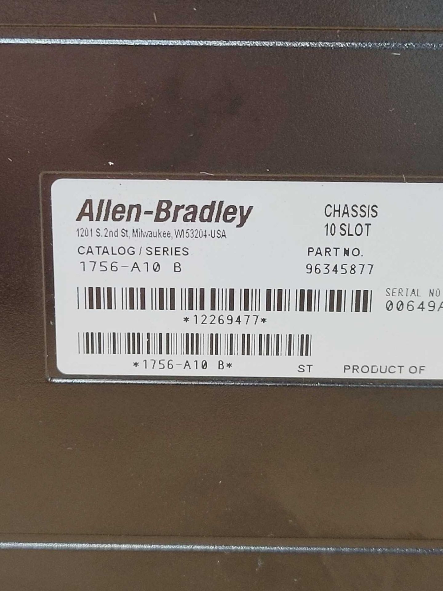 ALLEN BRADLEY 1756-PA75/B with 1756-A10B  /  Series B Power Supply with Series B 10 Slot Chassis  / - Image 8 of 10