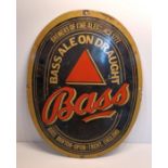 ENAMEL BASS BEER OVAL SIGN 46CM X 36CM