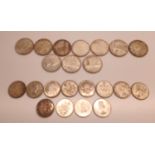 CANADA DOLLARS (10) & 50 CENT COINS (12)