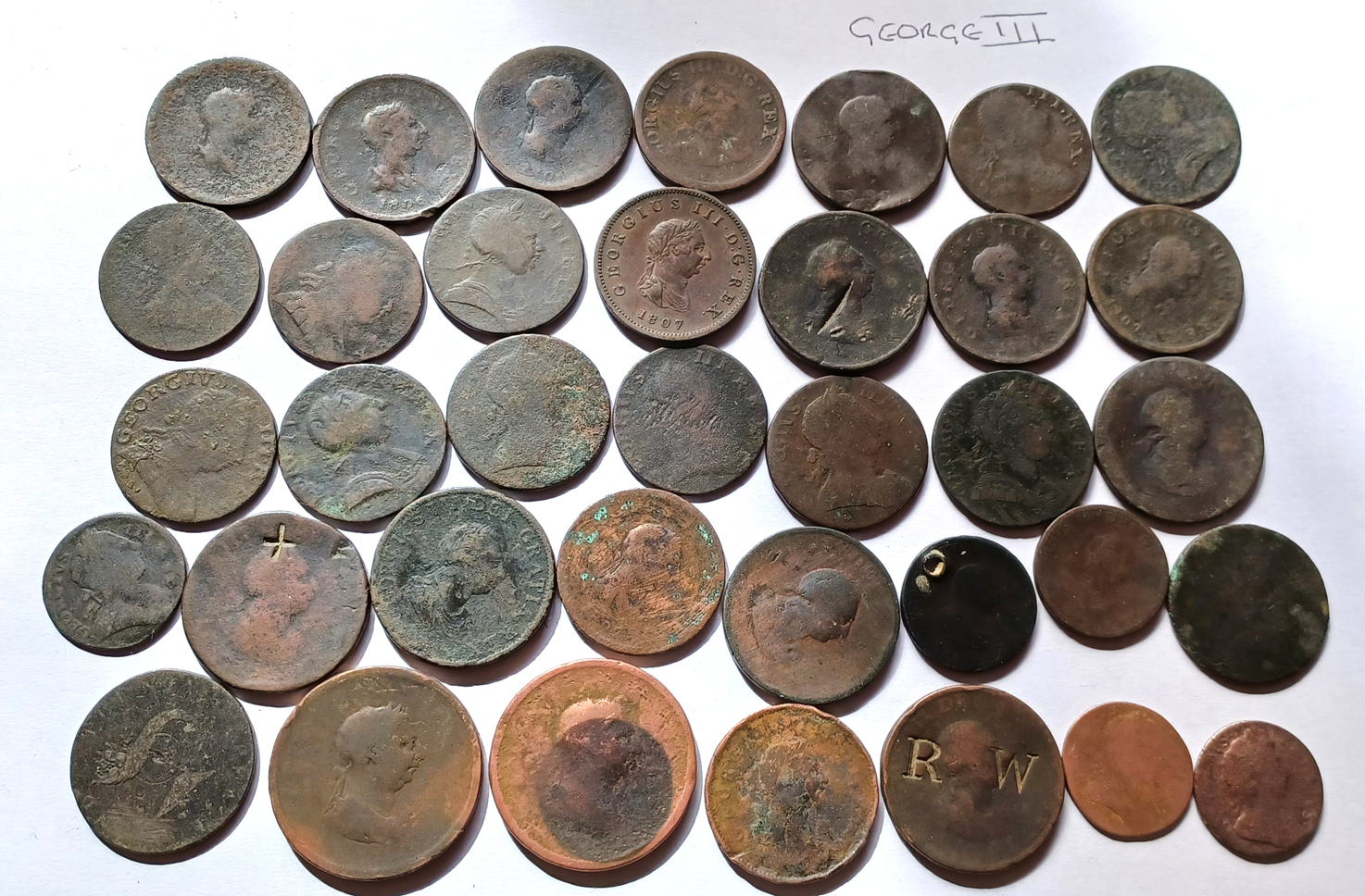 COLLECTION OF GEORGE III COINS (36)	
