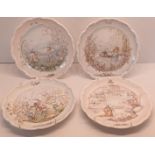 FOUR ROYAL DOULTON " WIND IN THE WILLOWS" PLATES