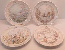FOUR ROYAL DOULTON " WIND IN THE WILLOWS" PLATES