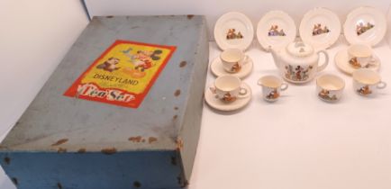 BESWICK DISNEY LAND MICKEY MOUSE NURSERY TEA SET IN ORIGINAL BOX 