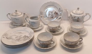 JAPANESE KUTANI TEA SET 19 PIECES