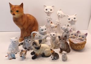 17 VINTAGE CATS - INC. BESWICK, LEONARDO ETC.