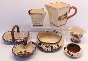 SEVEN PIECES OF TORQUAY WARE