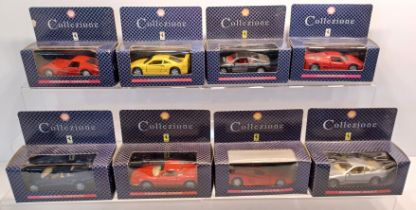 SHELL COLLECTION 1/43 SCALE FERRARI MODELS, ALL BOXED (8)
