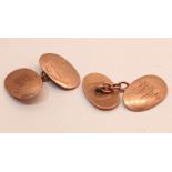 9CT ROSE GOLD CUFFLINKS 4.9g 