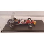 QUARTZO 1:18 SCALE F1 GOLD LEAF LOTUS - MARIO ANDRETTI IN PERSPEX DISPLAY CASE