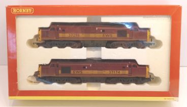 OO GAUGE MODEL RAILWAY HORNBY R2255A EWS CLASS 37 TWIN PACK WEATHERED EDITION