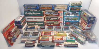 DIECAST TRACTORS, BUSES, CARS ETC MOST IN BOXES