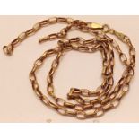 9CT GOLD BACHELOR LINK CHAIN 51CM LENGTH 3.4g AT FAULT