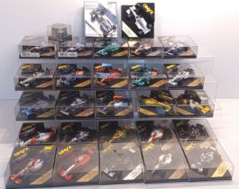 ONYX HERITAGE 1/43 SCALE FORMULA ONE MODELS IN PERSPEX CASES (1 MISSING LID)