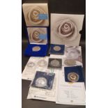 PRINCESS DIANA MAINLY SILVER PROOF COINS - INC DIANA MEMORIAL COIN, BIRTH OF PRINCE WILLIAM, TURKS A