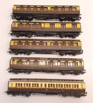 OO GAUGE HORNBY CLERESTORY COACHES ALL UNBOXED (5)