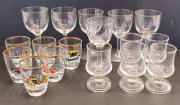 COLLECTION OF VINTAGE DRINKING GLASSES