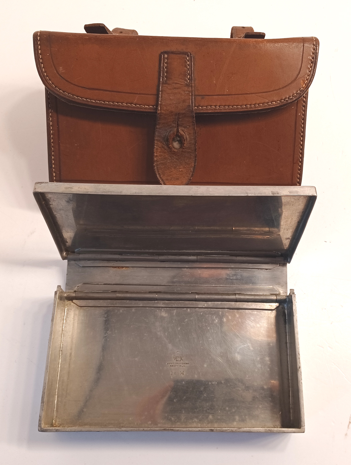 EARLY COLMONT BINOCULARS IN CASE, 2 OTHER PAIRS & A WEBBING LEATHER POUCH WITH METAL CASE INSERT - Image 2 of 2