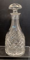 A GLASS DECANTER 10" HIGH