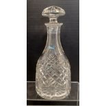 A GLASS DECANTER 10" HIGH