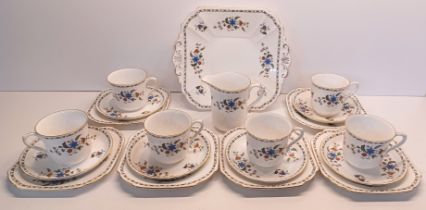 SHELLEY - CHELSEA PATTERN 20 PIECE FLORAL TEA SET