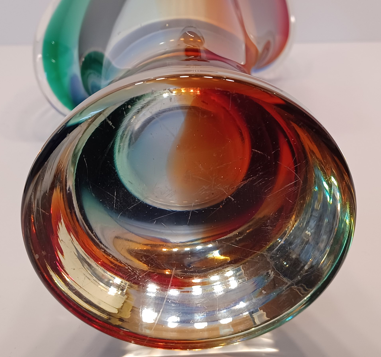 2 MURANO COLOURED ART GLASS 16" TALLEST  - Image 4 of 4