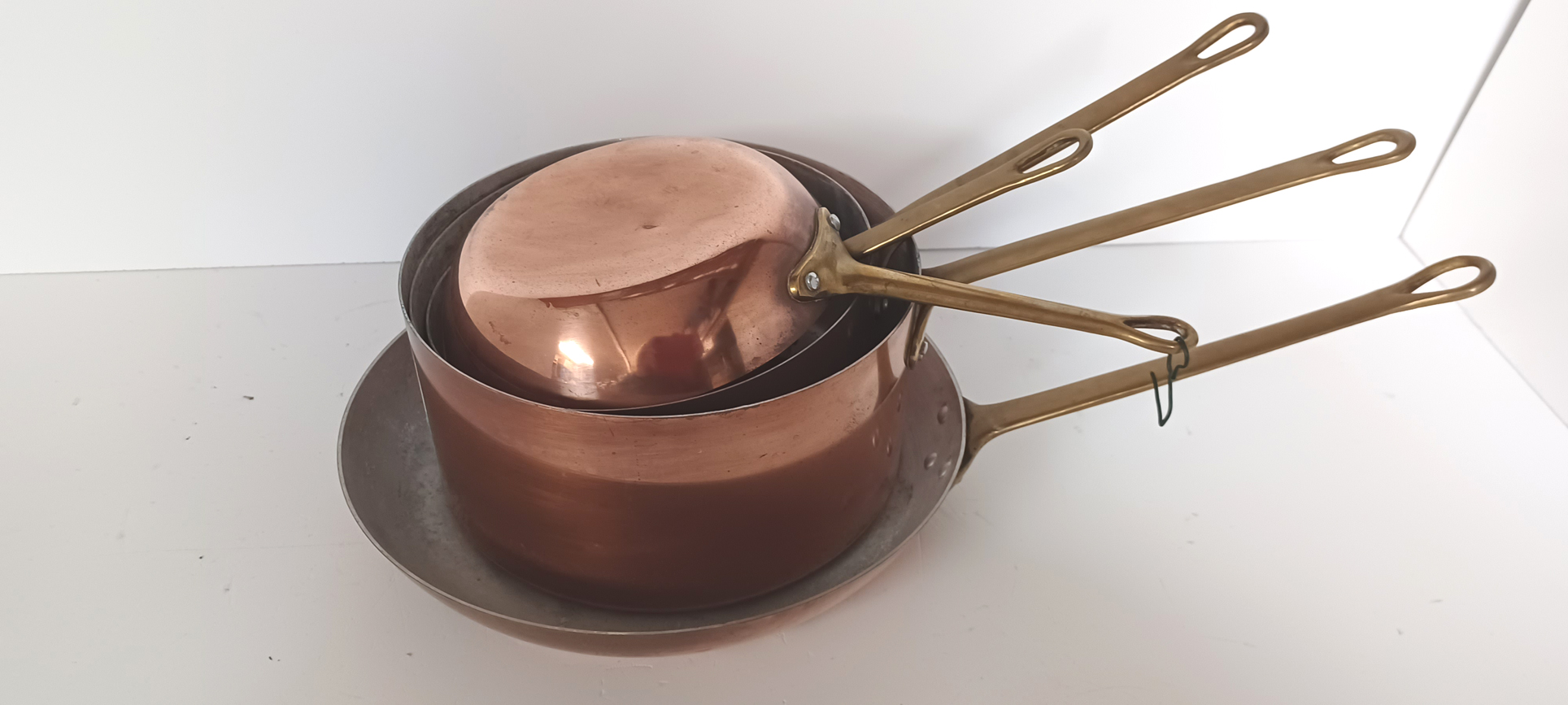 5 FRENCH LINED COPPER PANS - Image 4 of 4