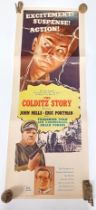 FILM POSTER - THE COLDITZ STORY 1956 US INSERT 36" x 14" MAJOR P.R. REID JOHN MILLS ERIC PORTMAN