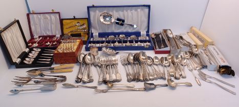 11 CASED CUTLERY SETS AND LOOSE CUTLEY